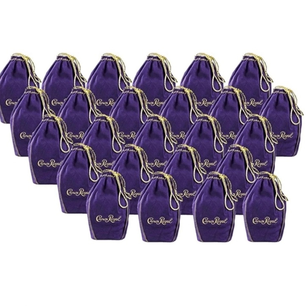 10 CROWN ROYAL Bags You Pick Colors Blue Green Black Tan Peach